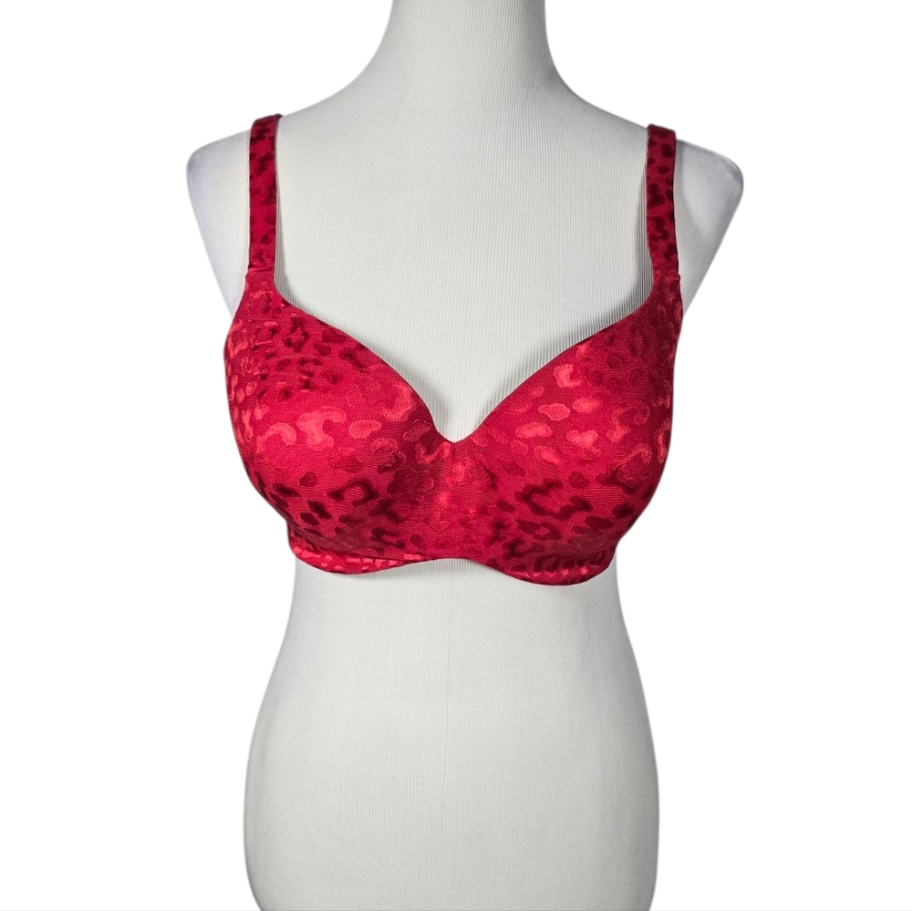 Ambrielle 38DD Patterned Red Bra